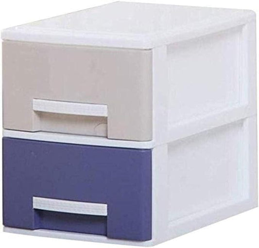 File Cabinet Vertical 2 Drawers Dormitory Data Storage Cabinet Clothing Storage Box Home Office Furniture Bookshelf (One Color 25 * 34 * 22cm)