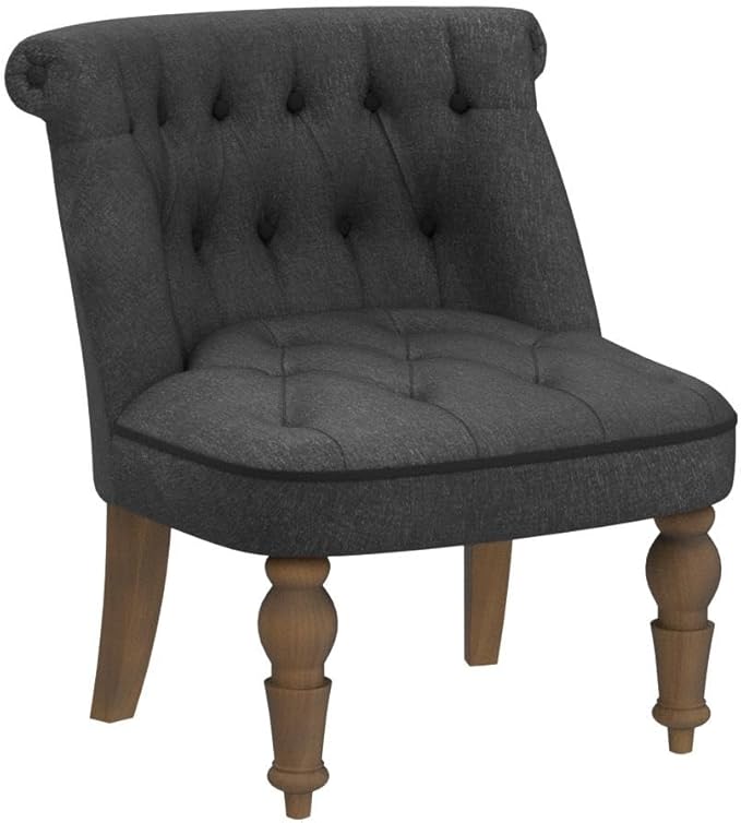 Giantex Accent Chair Set of 2 Single Sofa Chair with Tufted Backrests Beech Wood Legs Mid Century Corner Chairs Armless Slipper Chairs for Living Room Study Bedroom Reception Gray