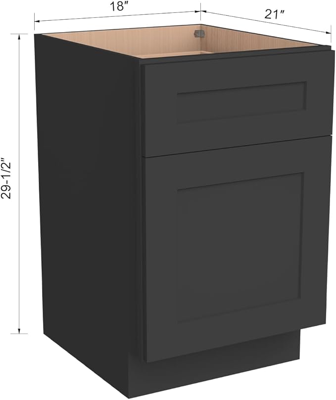 RTA Solid Wood File Drawer Cabinet Filing Cabinet Under Desk with 2 Drawers Fit Legal/Letter/Folders Sizes for Office and Study Room (Charcoal Black 18 W × 21 D × 29.5 H)