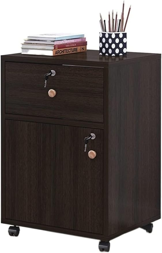 Filing Cabinet with Lock - Mobile Data Storage Suitable for Office and Home Organizations(C1)