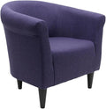 Pemberly Row Traditional Club Chair 32 H x 30.5 W x 27.5 D Fabric and EPS Construction Violet Finish Padded Seat Durable Accent Chair for Living Room Home Office or Bedroom