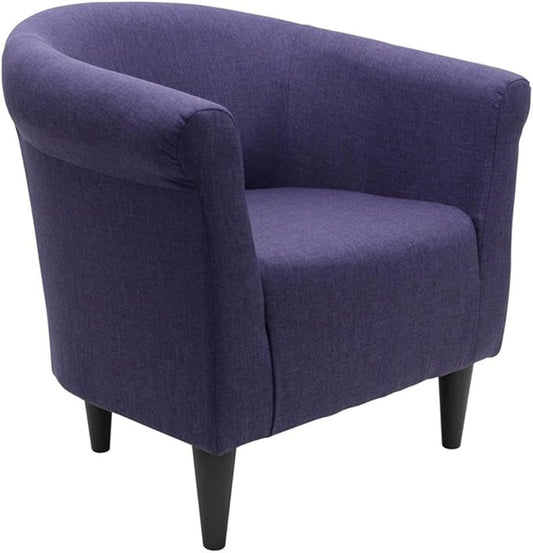 Pemberly Row Traditional Club Chair 32 H x 30.5 W x 27.5 D Fabric and EPS Construction Violet Finish Padded Seat Durable Accent Chair for Living Room Home Office or Bedroom