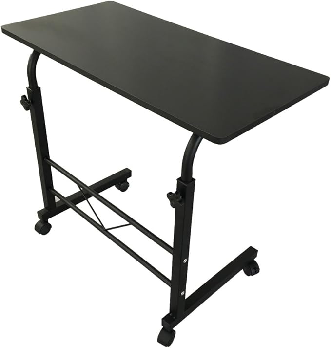 Standing Desk Adjustable HeightStanding Desk SmallRolling Table Adjustable Height with Black Desktop(23.62 L x 15.75 W) for HomeOffice