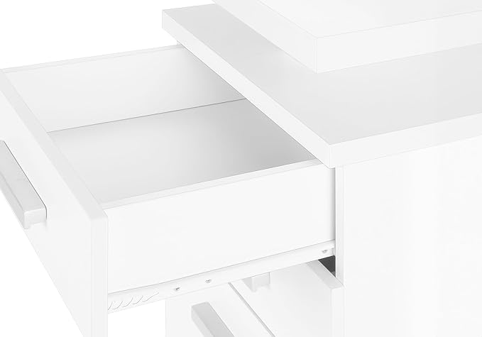 Monarch Specialties I 7690 Computer Desk Home Office Laptop Left Right Set-up Storage Drawers 48 L Work Laminate White Contemporary Modern