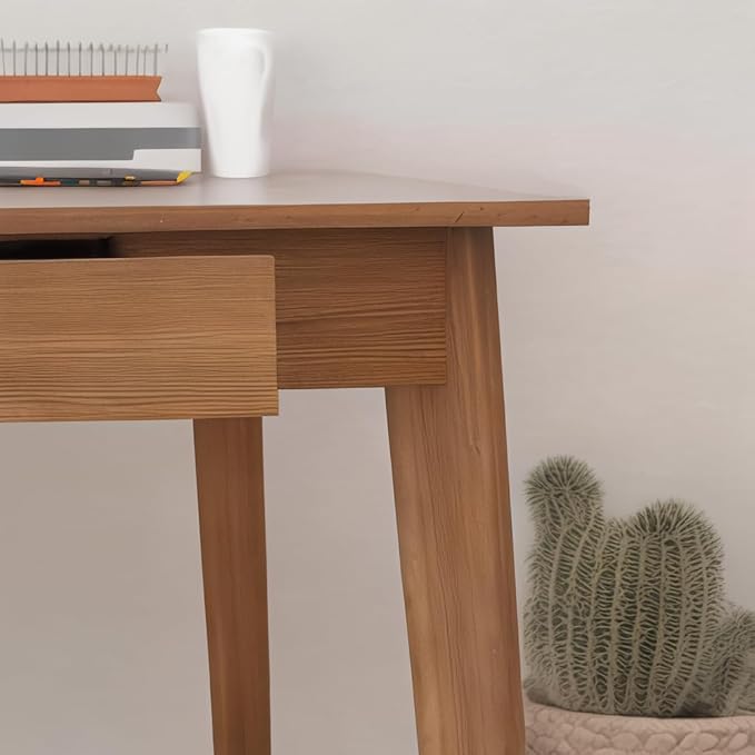 Writing Computer Desk Office Desk Computer Table Study Writing Desk with 2 Drawers for Home Office Modern Furniture