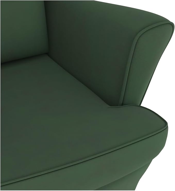 Rocking Chair Wooden Legs Rubber Velvet Dark Green Rocking Chair Living Room Chair Bedroom