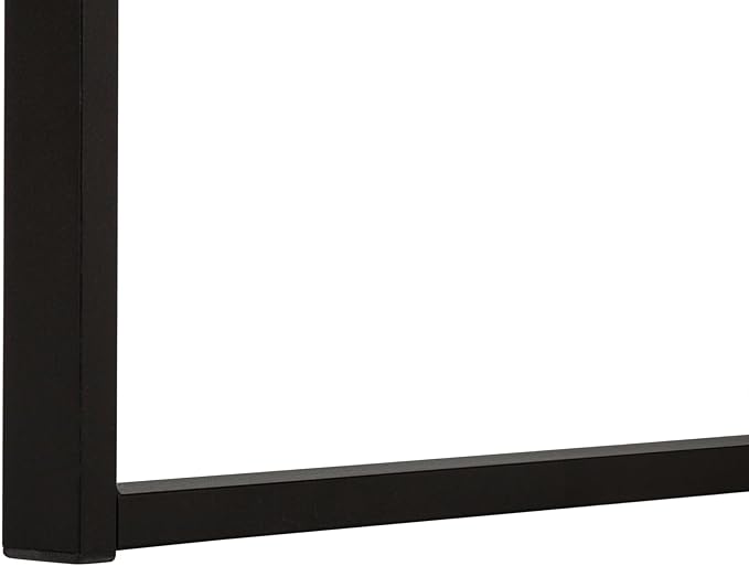Penau Modern Computer Desk for Home Office with Storage Drawers Reversible Configuration 48L x 24D Inchs Beige Laminate &amp Black Metal