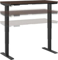 Move 40 Series by Bush Business Furniture 48W x 24D Electric Height Adjustable Standing Desk in Black Walnut with Black Base