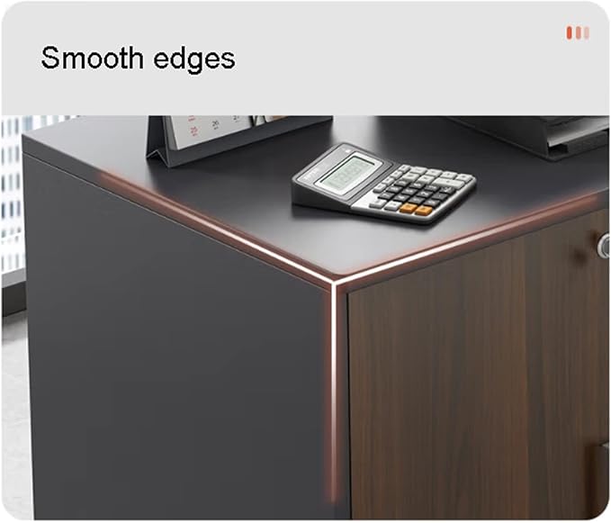 Filing Cabinet Wood File Cabinet Mobile Filing Storage File Folder Organizer Cabinet with Wheel Lockable Casters Multifunction Printer Stand 1-Drawer 14.1D X 15.7W X 19.6H File Storage Cabinets