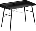Monarch Specialties I 7537 Computer Desk Home Office Laptop Storage Shelves 48 L Work Metal Laminate Black Contemporary Modern