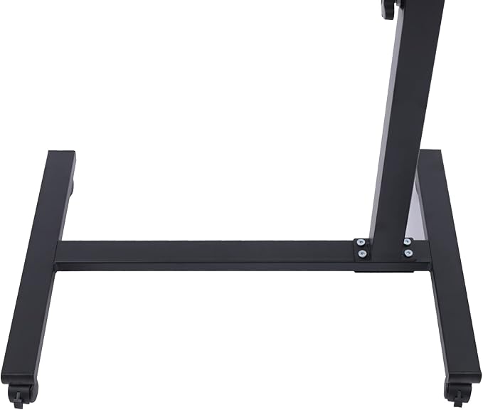 Height Adjustable Mobile Laptop Stand with Tilting TabletopRolling Standing DeskOverbed Laptop TableComputer StandsRolling Computer Workstation for Home Office