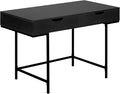Computer Desk Home Office Laptop Storage Drawers 48 l Work Black Laminate Black Metal Contemporary Modern