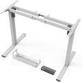 Standing Desk Frame with 330lbs Powerful Dual Motor Electric Adjustable Height Computer Table Legs Sit Stand Up Desk Base with Memory Controller for Home Office WhiteED04NW (Frame Only)