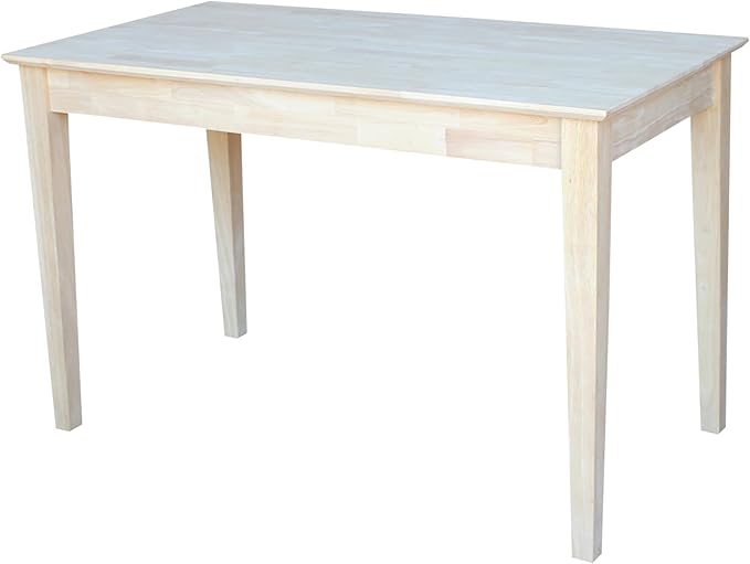 IC International Concepts Writing Desk With Drawer Solid Real Wood Sturdy Parawood Dimensions 19.41W x 15D x 2.36H Home Office/Study Paint/Stain Ready Unfinished