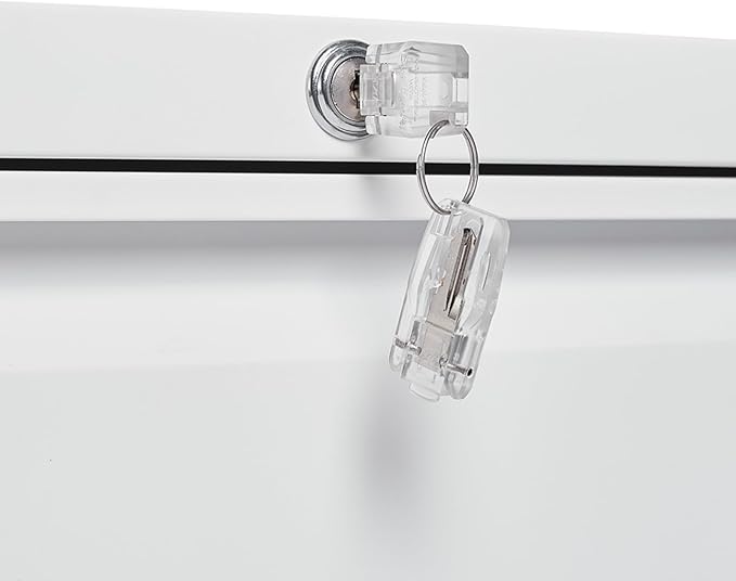 Metal Lateral File Cabinet with 2 Drawers Office Filing Storage Locking Cabinet for Home Office Heavy Duty Office Storage Cabinet for Legal/Letter/A4/F4 Size (Require Assembly) (White)