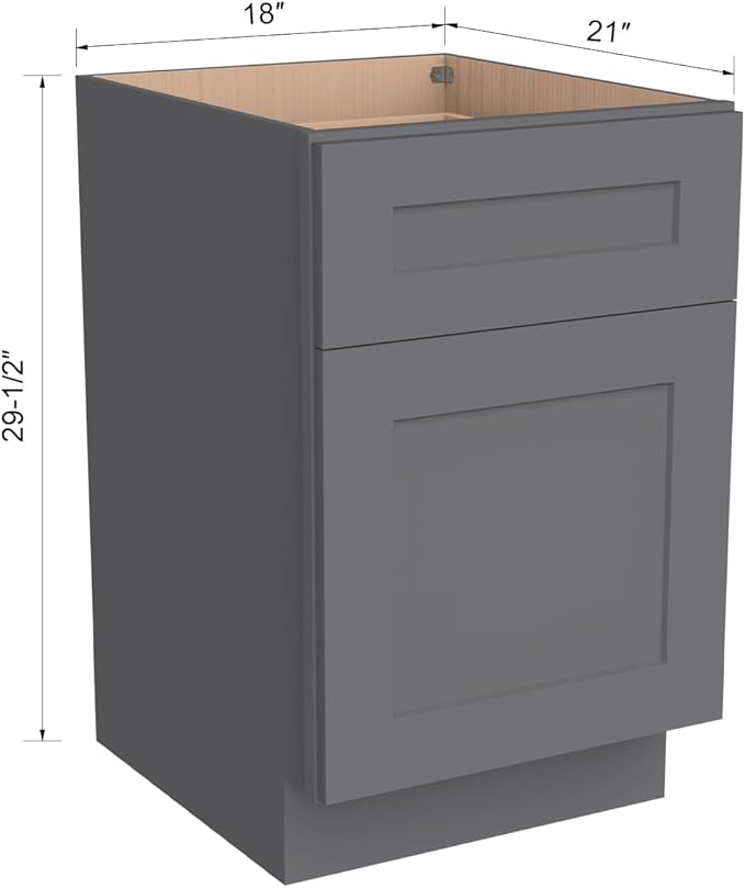 RTA Solid Wood File Cabinet with 2 Drawers Desk Under-Table Wooden File Cabinet Suitable for Bedside or Freestanding File Storage Cabinet (Pebble Gray 18 W × 21 D × 29.5 H)