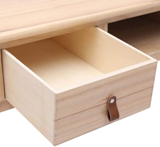 Simple Computer Desk 43.3 inch Home Office Desk Study Table Laptop Standing Desk Writing Desk with 2 Storage Drawers Makeup Vanity Console Table
