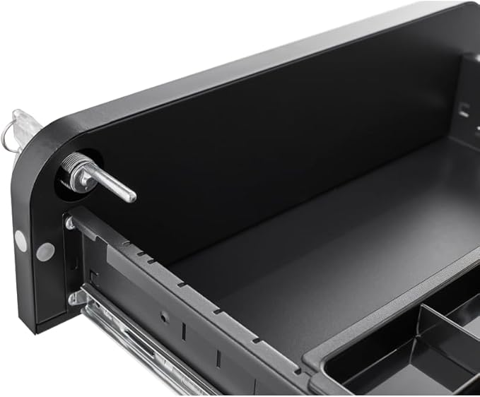 Modern 3-Drawer Mobile Filing Cabinet with Lock for Office or Home Use – Metal Storage Organizer for Letter Legal &amp A4 Files (YH-Black)