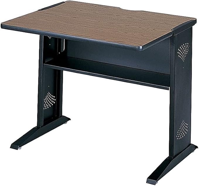 Safco Home Office 36 W Reversible Laminate Mahogany and Medium Oak Computer Desk Top