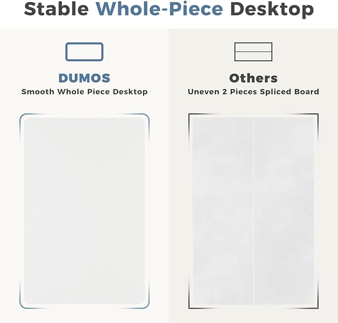 Electric Standing Desk 48 x 24 Inches Lift Motorized Gaming Table with T-Shaped Metal Ergonomic Memory Controller Home Office Desk Computer Desk White