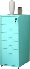 File Cabinet Under Desk Drawer Cabinet Office Locking Storage Cabinet Iron Data File Storage Cabinet (Color : Blue)