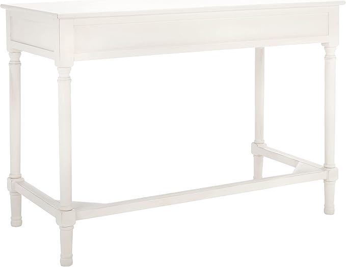 SAFAVIEH Home Collection Mckinlee Distressed White 2-Drawer Computer Table Office Desk Table