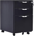 Filing Cabinets for Home Office 3 Drawer File Cabinet Rolling File Cabinet for Letter File Anti-tilt Design Office Drawer Cabinet Under with Lock Space-Saving