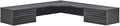 Modway EEI-6181-CHA Render Wall Mount Corner Office Desk Charcoal