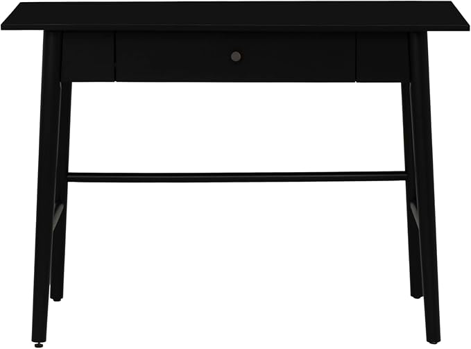 Melissa Black Wooden One Drawer Writing Desk by Linon