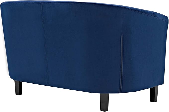 Modway EEI-2615 Prospect Velvet Upholstered Contemporary Modern Loveseat In Navy