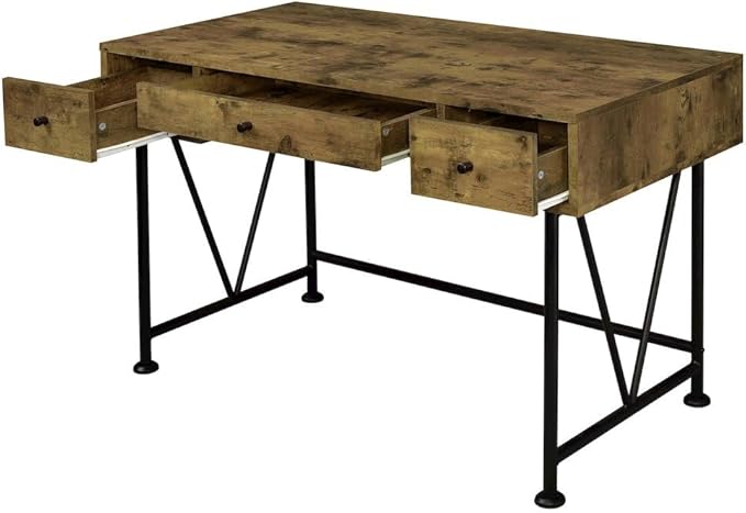 Office Desk with Drawers – Stylish Writing Desk with Storage Computer Desk for Home Office Study Desk with Shelves for Organized Workspace
