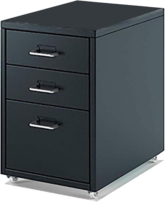 Aimeryup File Cabinet 3-tier/5-tier/6-tier/8-tier Metal Clip with Wheel Drawer Storage Desk Cabinet Office Study(Size:28X41X49CMColor:A)