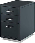 Aimeryup File Cabinet 3-tier/5-tier/6-tier/8-tier Metal Clip with Wheel Drawer Storage Desk Cabinet Office Study(Size:28X41X49CMColor:A)