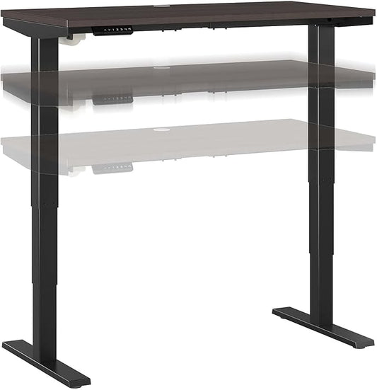 Move 40 Series by Bush Business Furniture 48W x 24D Electric Height Adjustable Standing Desk in Storm Gray with Black Base