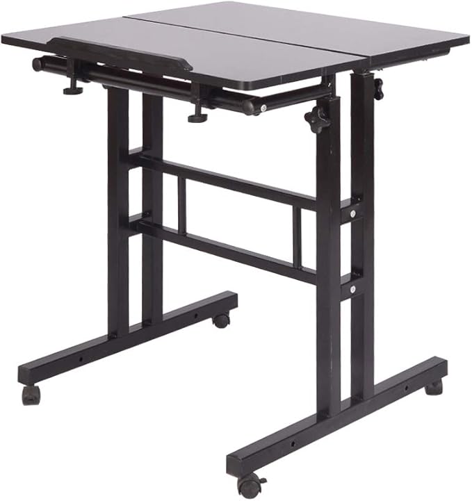 soges Adjustable Stand Up Desk Computer Desk Workstation Sit-Stand Desktop Standing Desk Black 101-BK