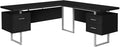 Monarch Specialties I 7619 Computer Desk Home Office Corner Left Right Set-up Storage Drawers 70 L L Shape Work Laptop Metal Laminate Black Grey