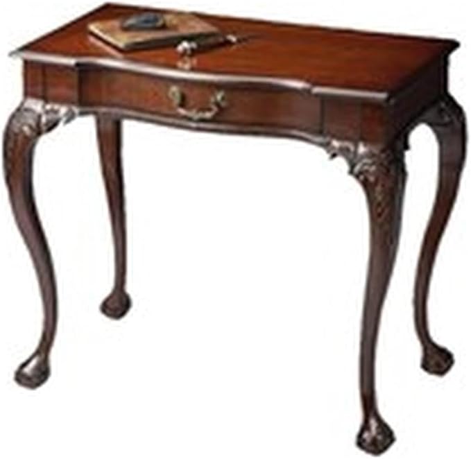 Beaumont Lane Traditional Wood Writing Desk Cherry Finish 35 W x 20 D x 30.25 H Elegant Home Office Desk Sturdy Construction Timeless Design for Office or Study Room