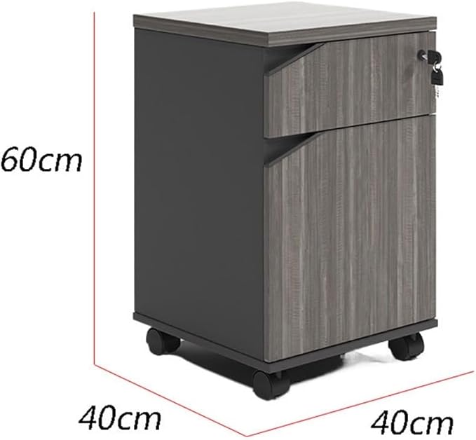 File Cabinets Office Cabinet Wooden Under Desk Filing Storage Data with Locking Drawer Short Sideboards File Storage Cabinets(Brown)
