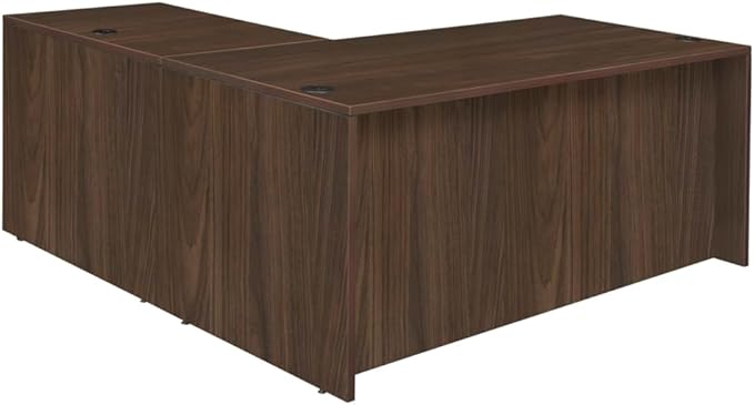 Regency Legacy 71 x 35 in. L Desk with Double Pedestal Drawer Unit- Neo Walnut