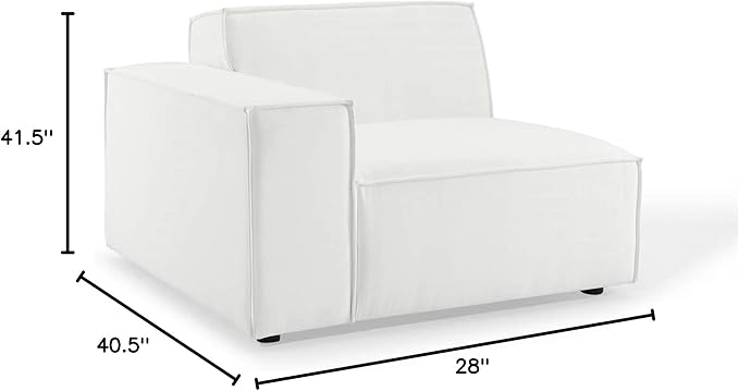 Modway EEI-3869-WHI Restore Left-Arm Sectional Sofa Chair White