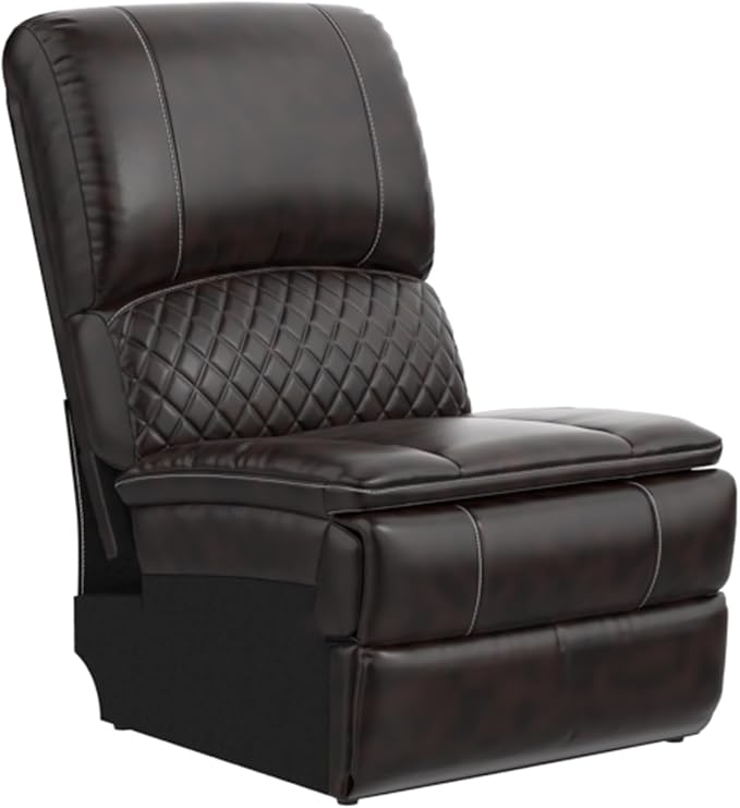 Middle Seat of Recliner Sofa PU LeatherBrown