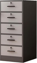 5 Drawer File Cabinet Floor Storage Cabinet with Lock Low Cabinet Drawer Office Cabinet Data Cabinet Under Desk Storage