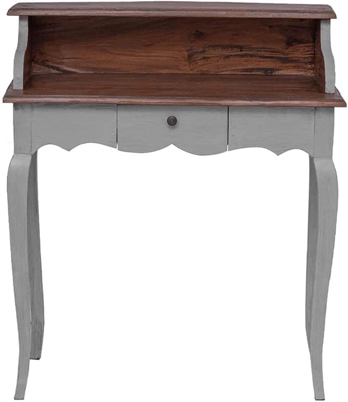 Antique-Style Wooden Writing Computer Desk Home Office Desk Writing Study Table PC Desk Workstation for Bedroom Solid Reclaimed Wood 31.5x15.7x36.2