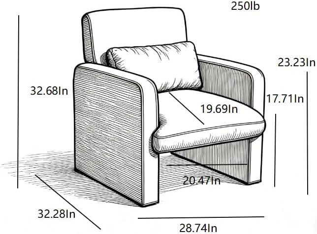 GDFStudio 30 Modern Accent Chair Upgrade Leisure Boucle Upholstered Armchair with Straight Arms and Waist Pillow Comfy Single Sofa Chair for Living Room Bedroom Office Apartment Antique Green