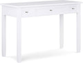 SIMPLIHOME Warm Shaker Desk - 48 Inch Wide Solid Wood Writing Desk in White Transitional Home Office Computer Table for Workspace or Study with Flip-Down Keyboard Tray and 2 Drawers