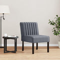 Dark Grey Velvet Slipper Chair - Velvet Bedroom Armchair with Legs Living Room Chair for Living Room/Coffee/Vanity