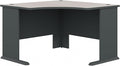 Bush Business Furniture Series A 48W Corner Desk in Slate and White Spectrum