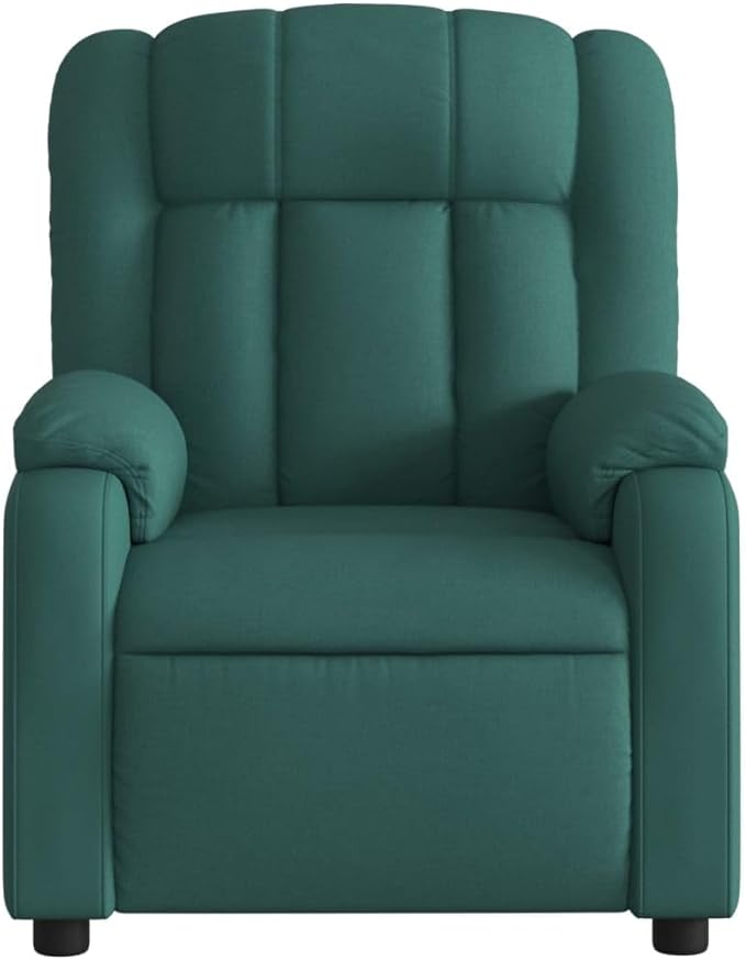 Floor Chair Arm Chair Living Room ChairsSleeper Sofa Massage Recliner Chair Dark Green Fabricfor Apartment Living and Home Office