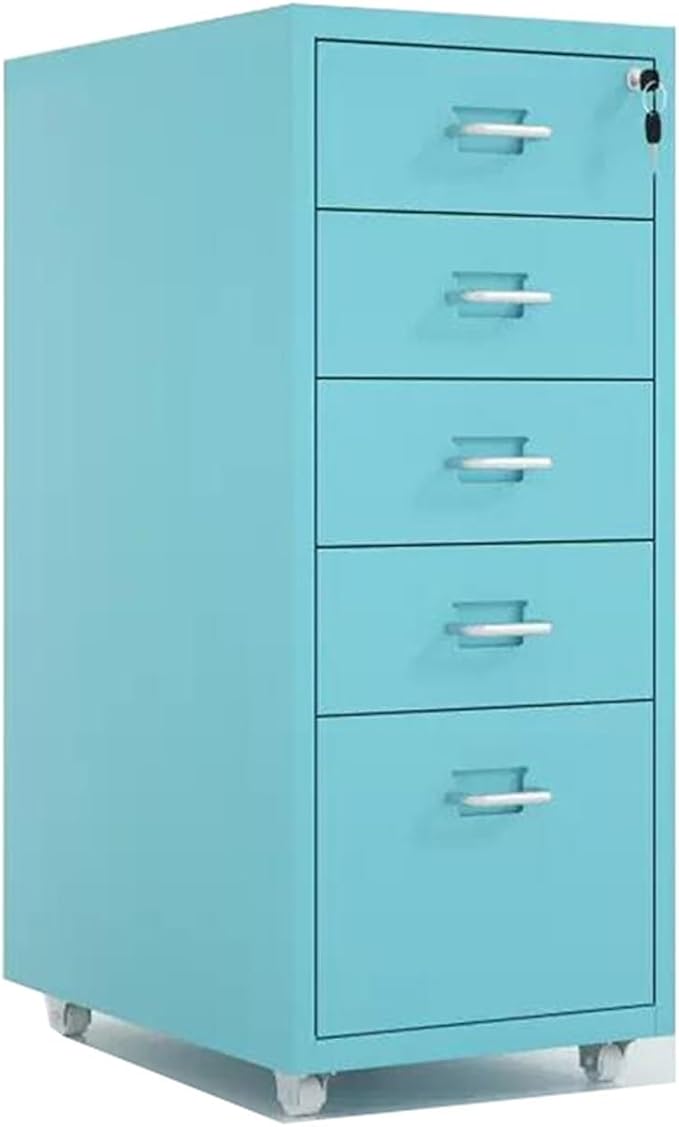 File Cabinet Cabinet Under Desk Cabinet with Lock Mobile Drawer Cabinet 3/5 /6/8 Drawers Storage Data Cabinet (Size : 5F)