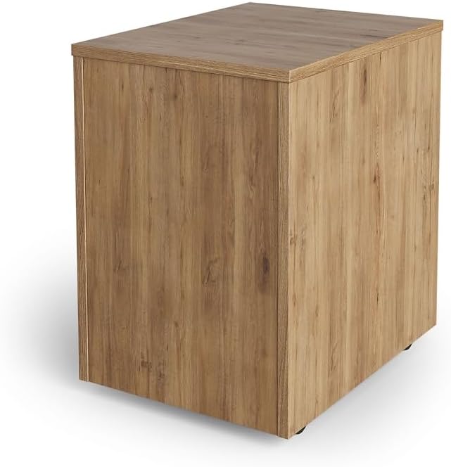 NBF Trenton Office Files Pedestal Cabinet - Two Drawer File Cabinet with Lock - Office Filing Cabinets with Laminate and MDF Core - Modern Mobile File Cabinet Document Storage (16 W Monarca)